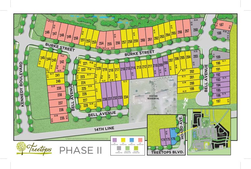 Site plan for Treetops in Alliston, Ontario