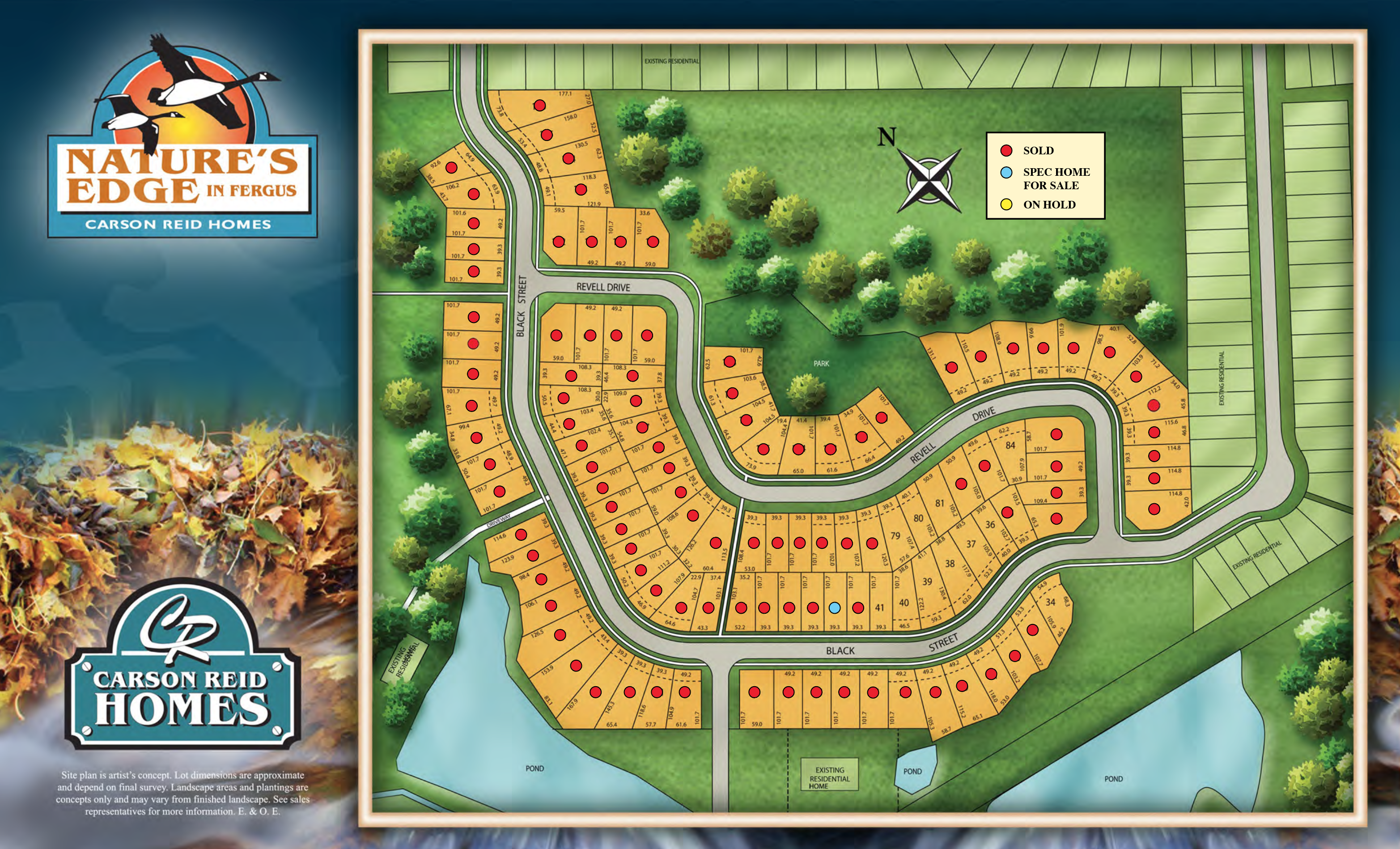 Site plan for Nature's Edge (CR) in Fergus, Ontario