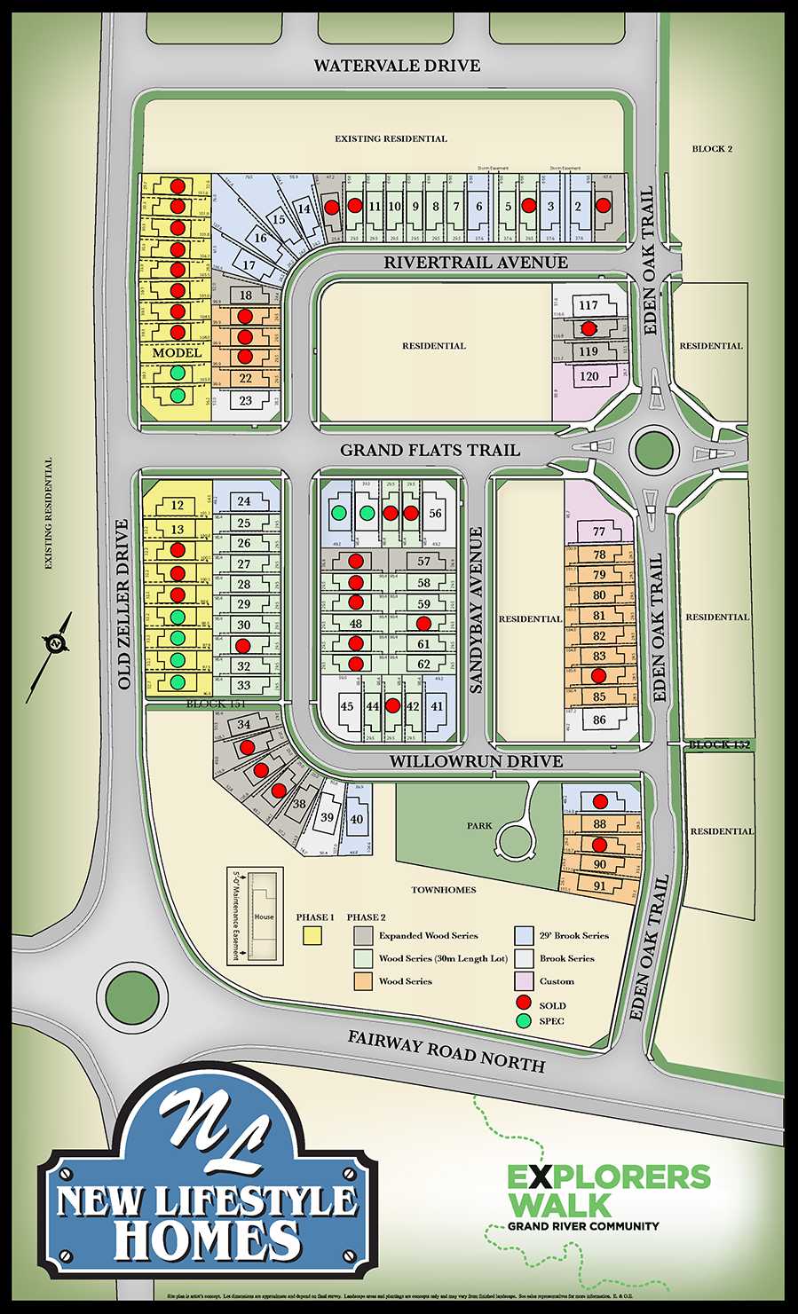 Site plan for Explorers Walk (NL) in Kitchener, Ontario