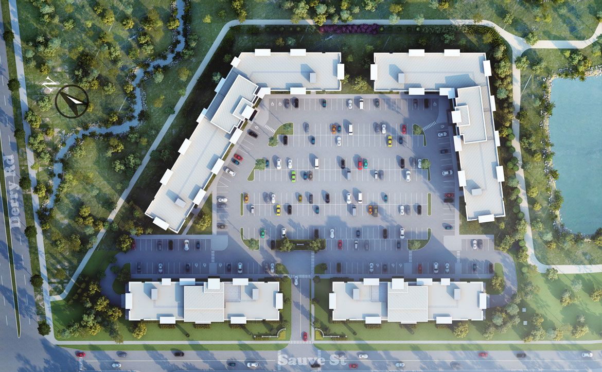 Site plan for Origin in Milton, Ontario