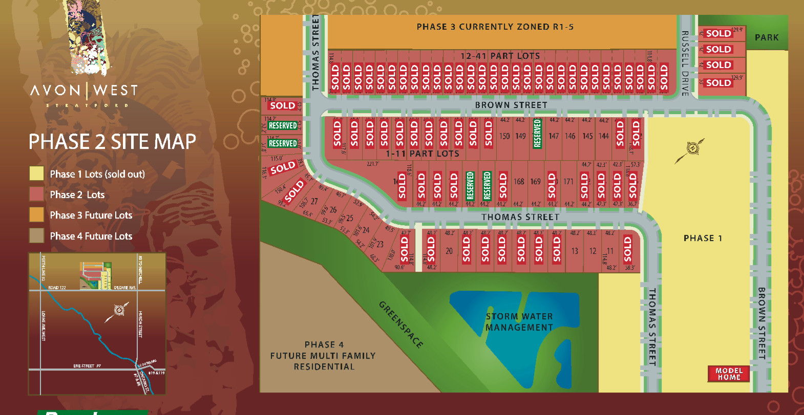 Site plan for Avon West in Stratford, Ontario