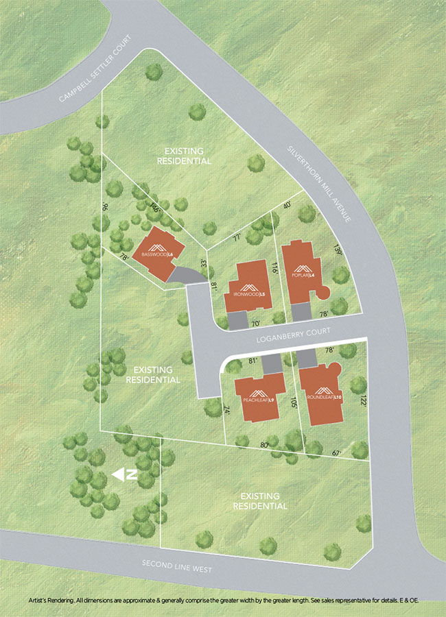 Site plan for Silver in Mississauga, Ontario