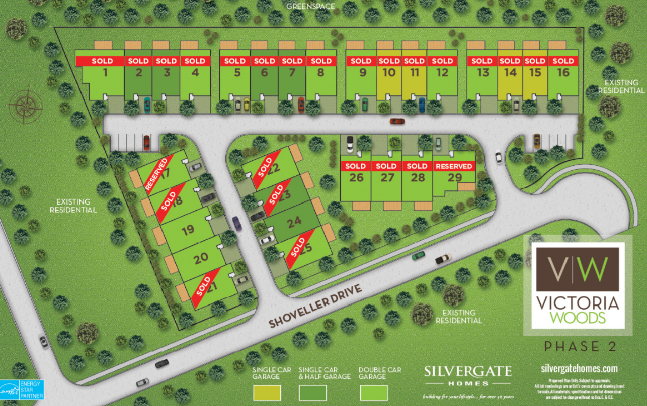 Site plan for Victoria Woods in Niagara Falls, Ontario