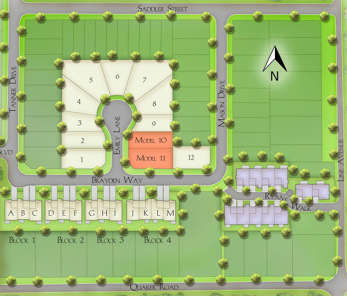 Site plan for Ryan's Grove in Pelham, Ontario