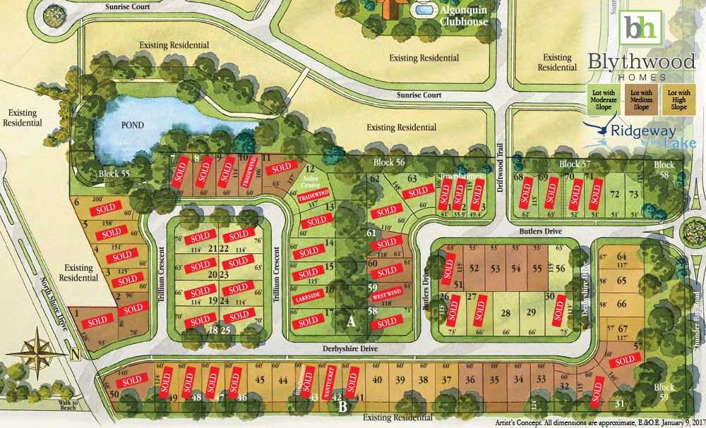 Site plan for Ridgeway by the Lake in Crystal Beach, Ontario