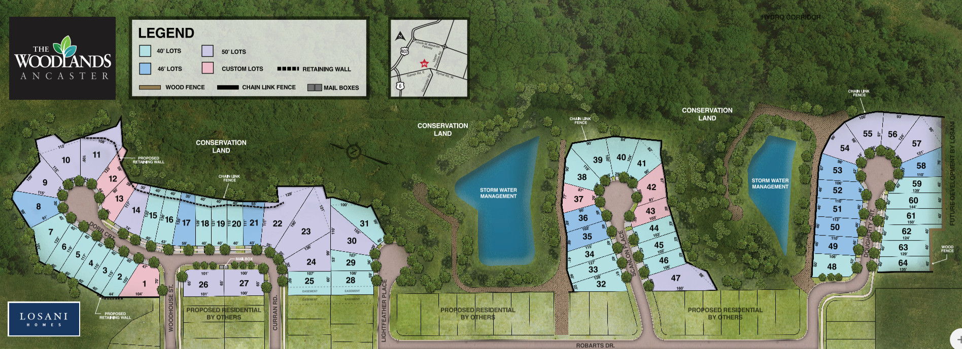 Site plan for The Woodlands in Ancaster, Ontario