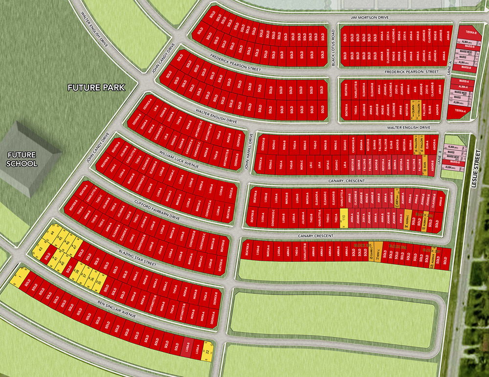 Site plan for Queensville in Queensville, Ontario