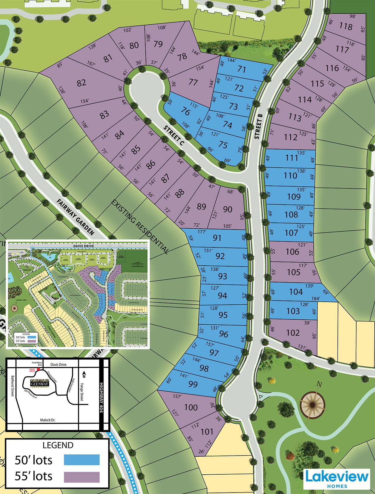 Site plan for Glenway (Lk) in Newmarket, Ontario