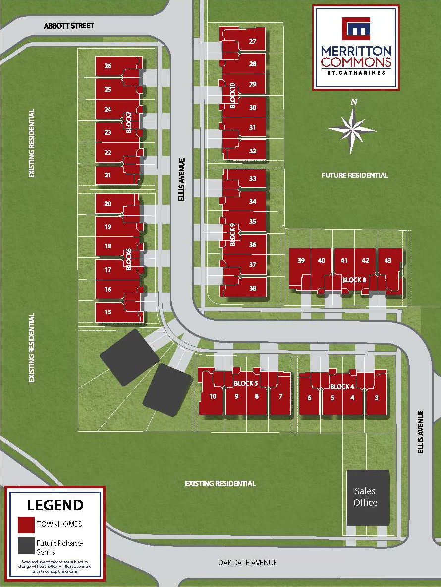 Site plan for Merritton Commons in St. Catharines, Ontario