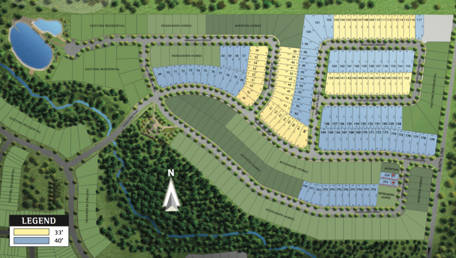 Site plan for Victoria Highlands (Av) in Mount Albert, Ontario