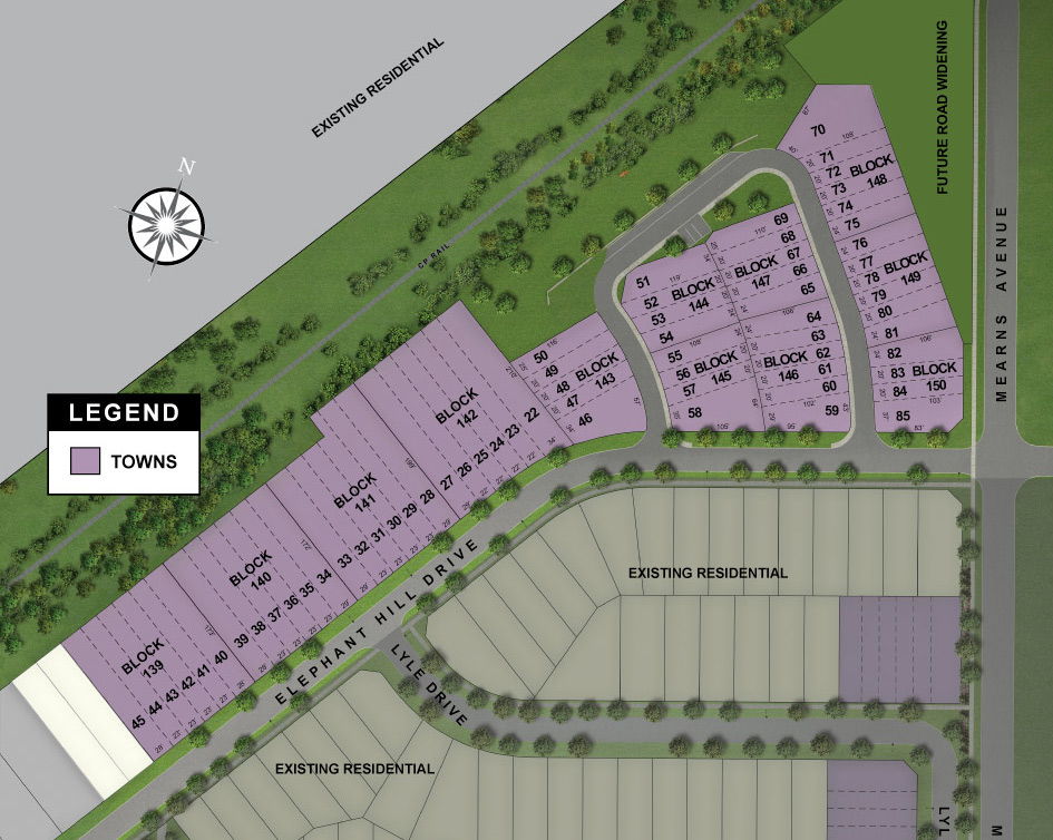 Site plan for Beacon Hill in Bowmanville, Ontario