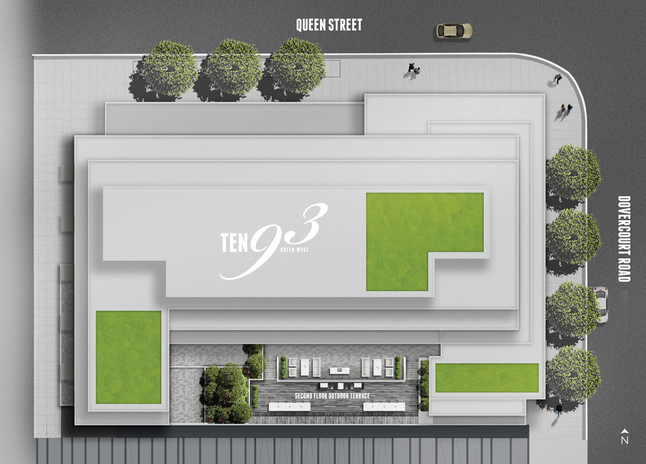 Site plan for Ten93 in Toronto, Ontario