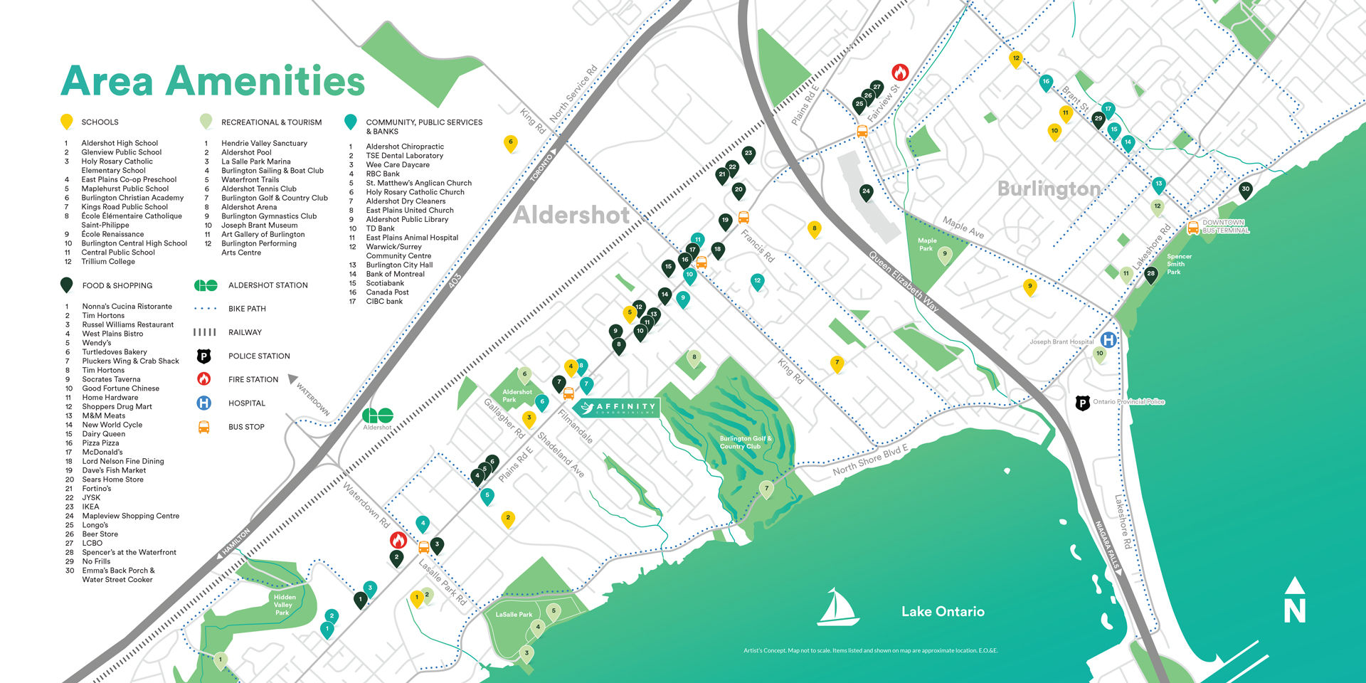 Site plan for Affinity Condominiums in Burlington, Ontario