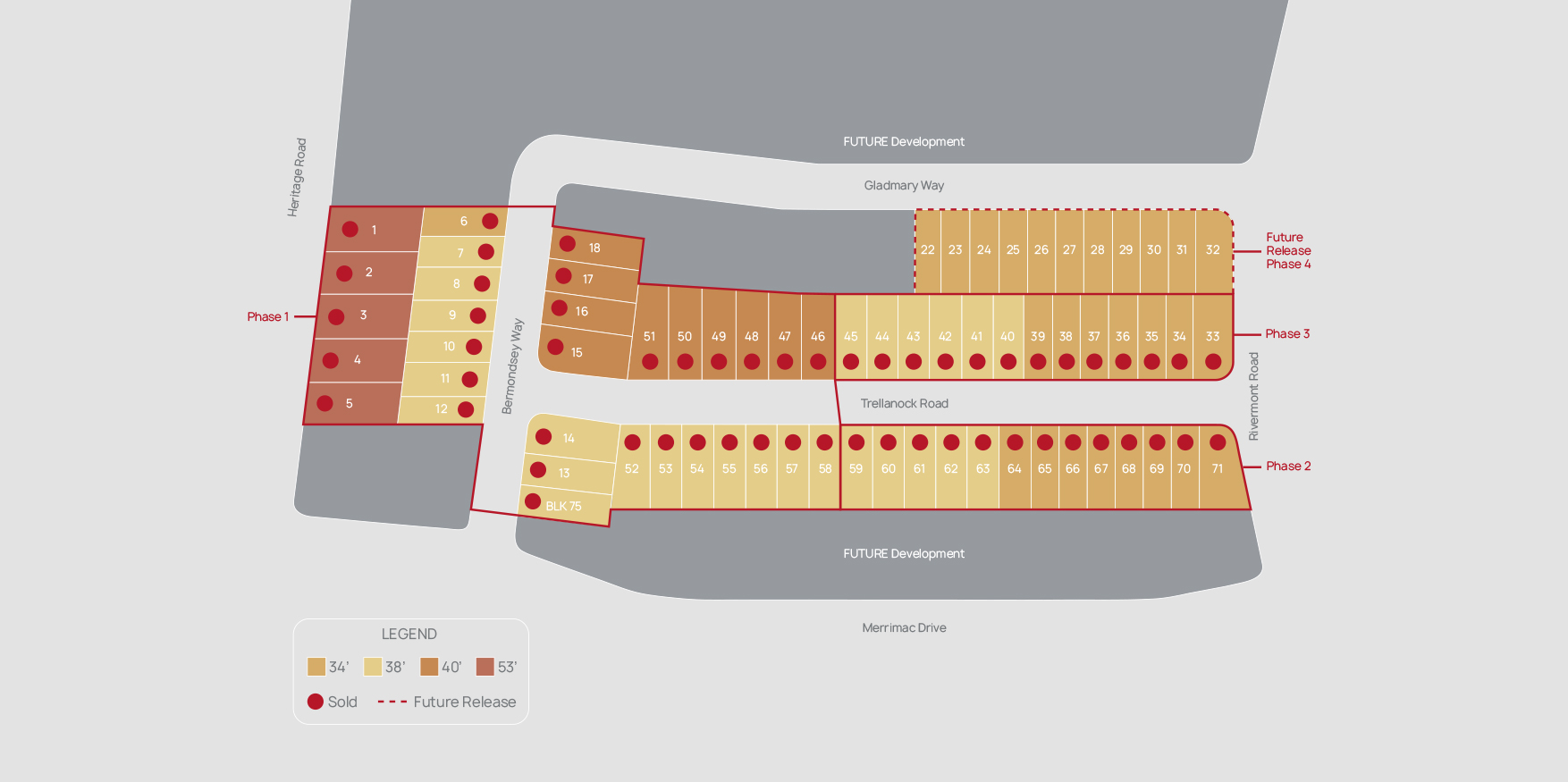 Site plan for Riverview Heights in Brampton, Ontario