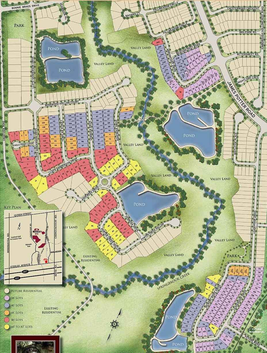 Site plan for The Ravines of Credit Valley in Brampton, Ontario