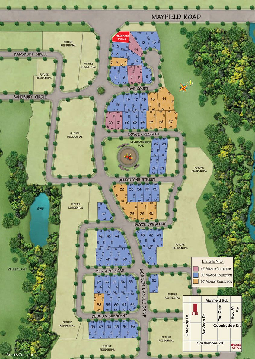 Site plan for Vales of Humber (Mk) in Brampton, Ontario