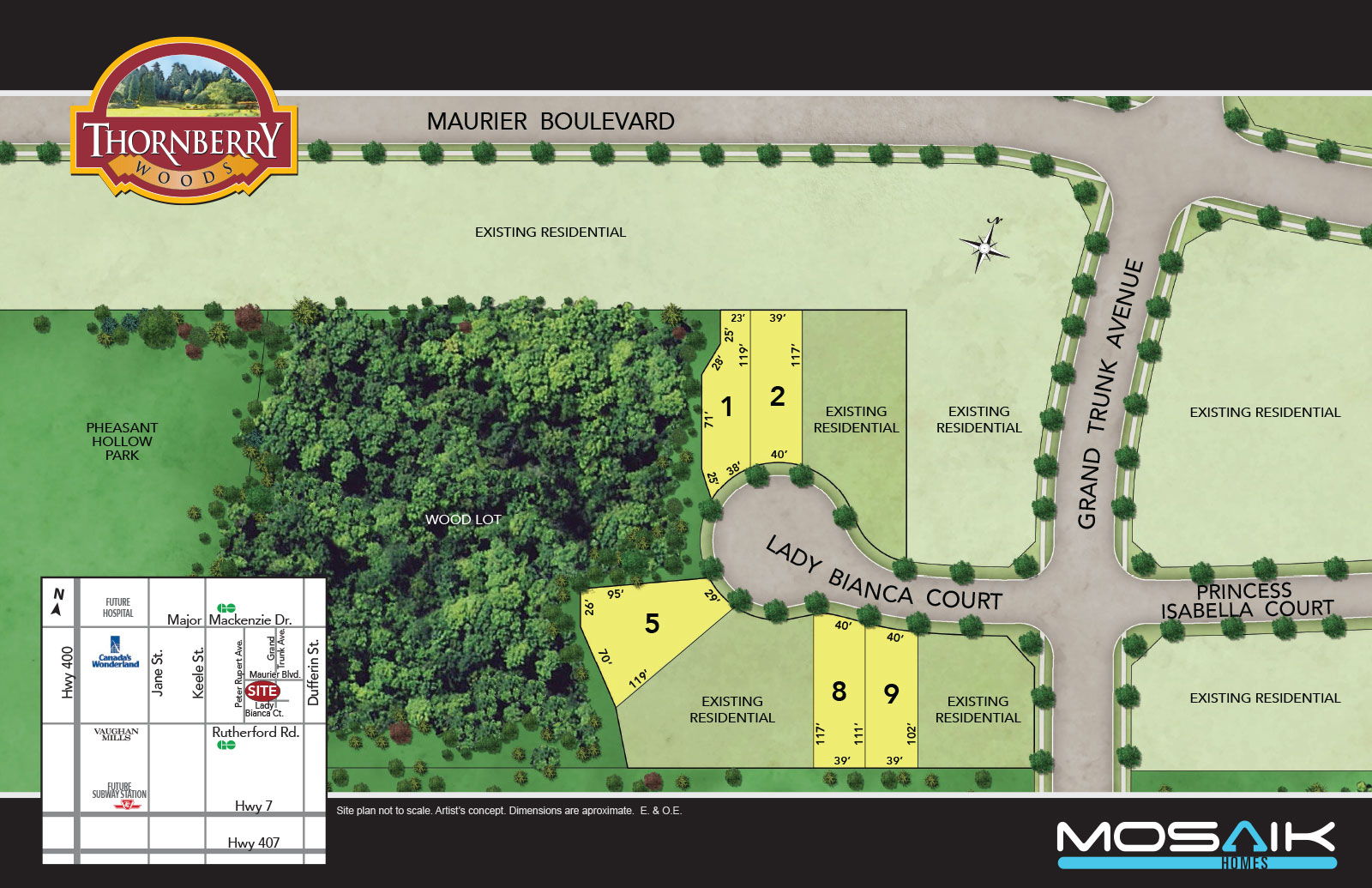 Site plan for Thornbury Woods in Maple, Ontario