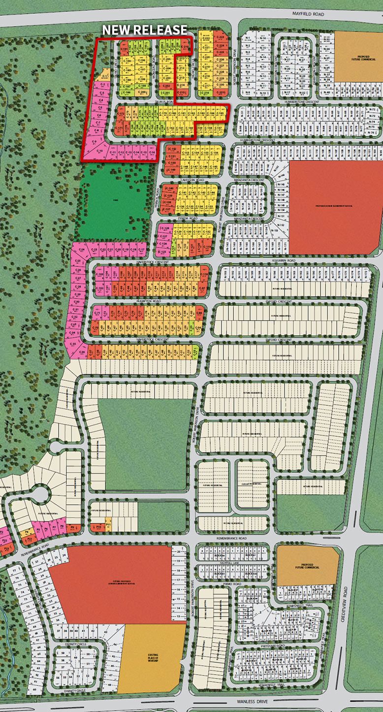 Site plan for Upper Mount Pleasant in Brampton, Ontario