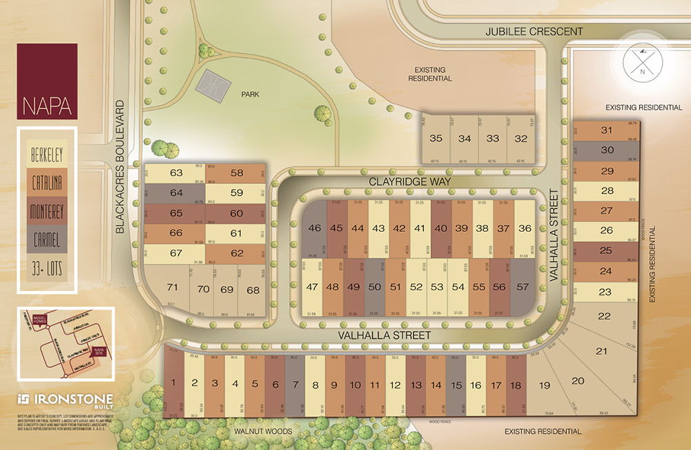 Site plan for Napa in London, Ontario