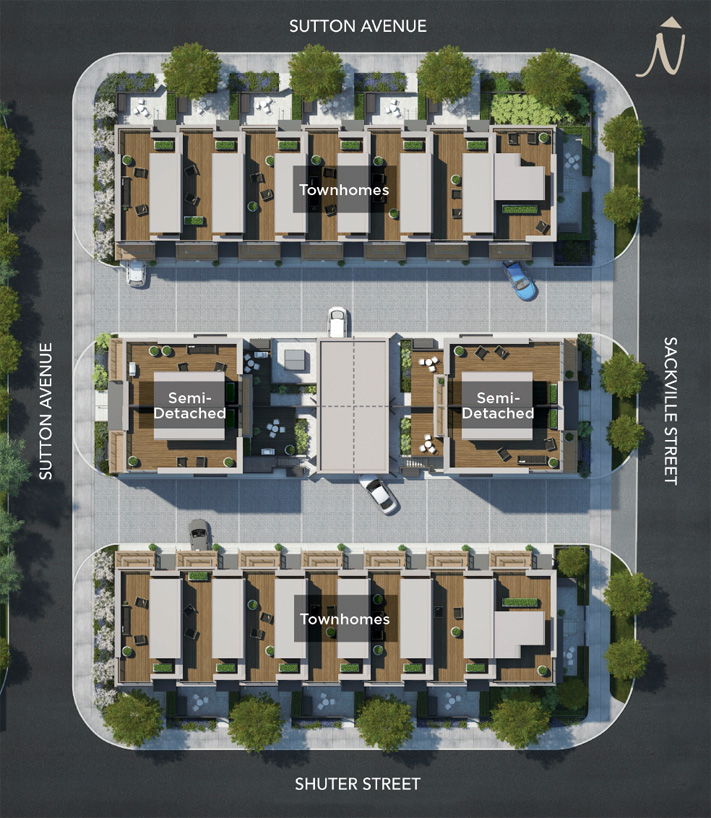 Site plan for The Sutton Collection in Toronto, Ontario