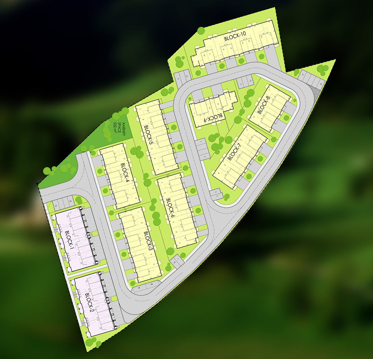 Site plan for Richmond Towns in Richmond Hill, Ontario