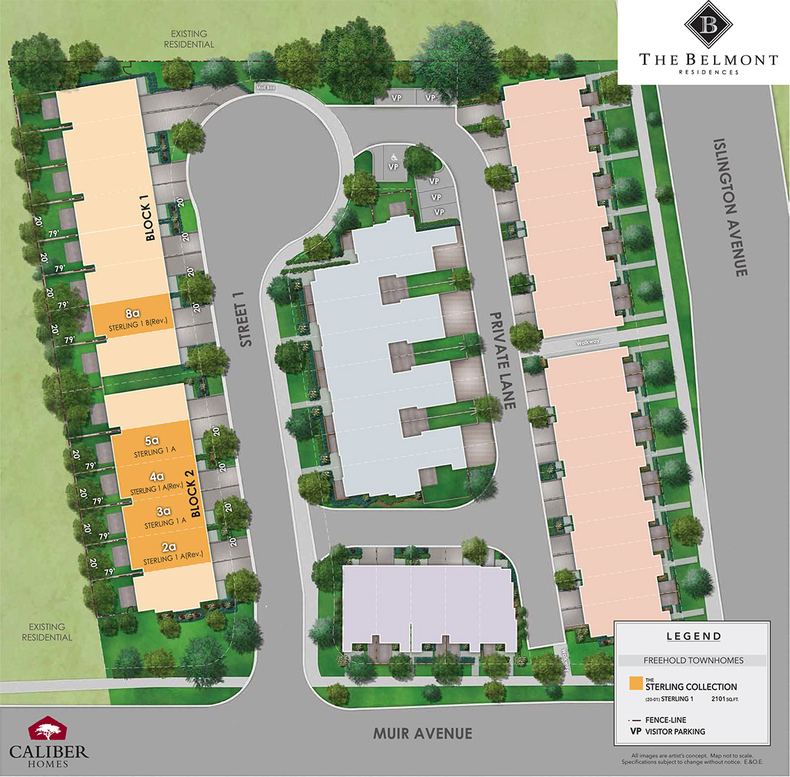 Site plan for The Belmont Residences in North York, Ontario