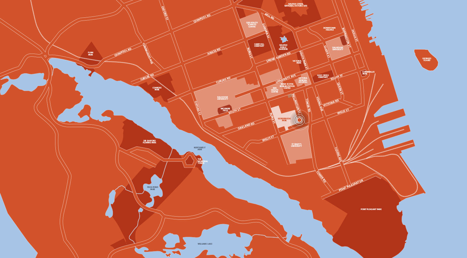 Site plan for Gorsebrook Park in Halifax, Nova Scotia