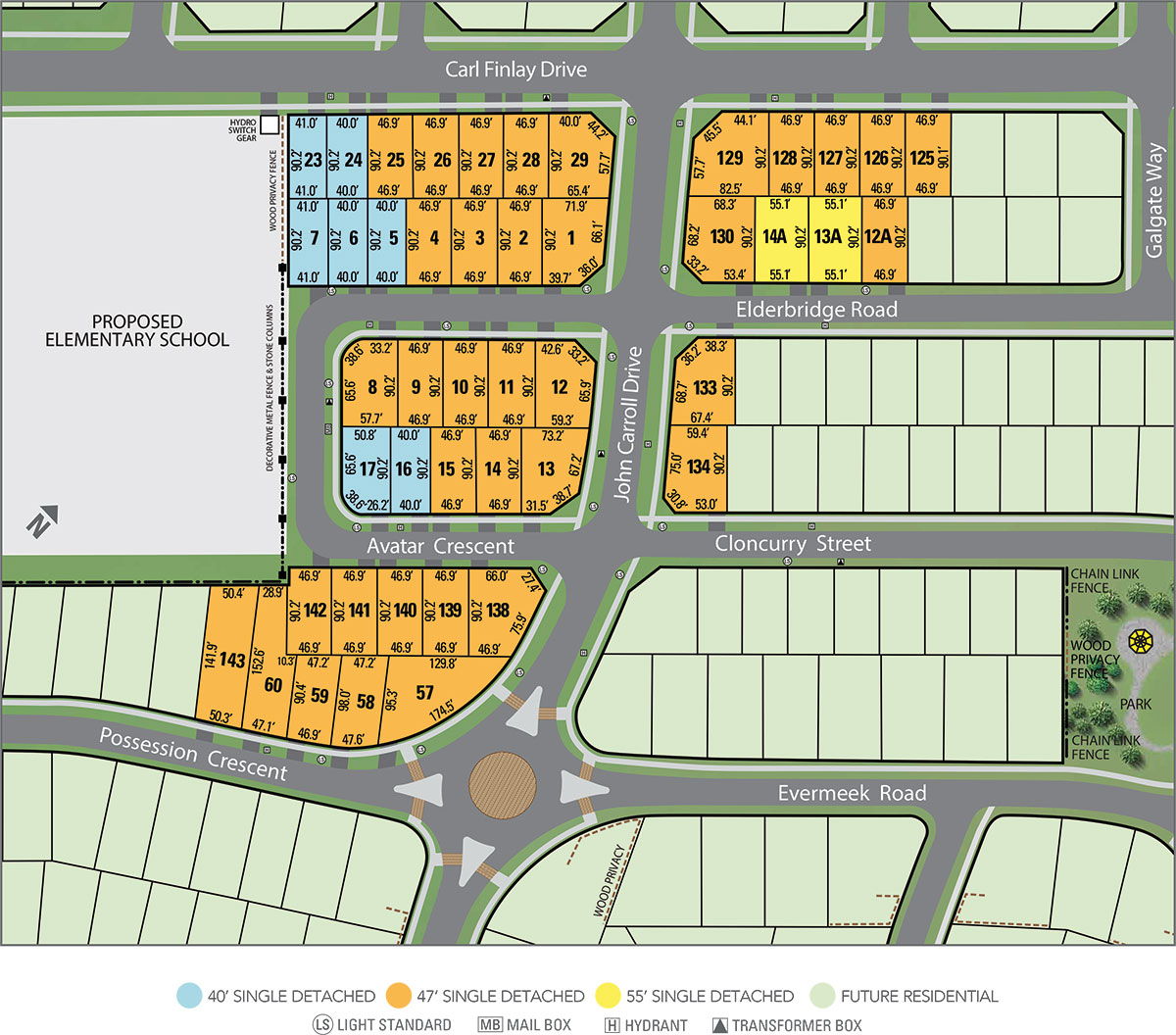 Site plan for Vales of the Humber Estates in Brampton, Ontario