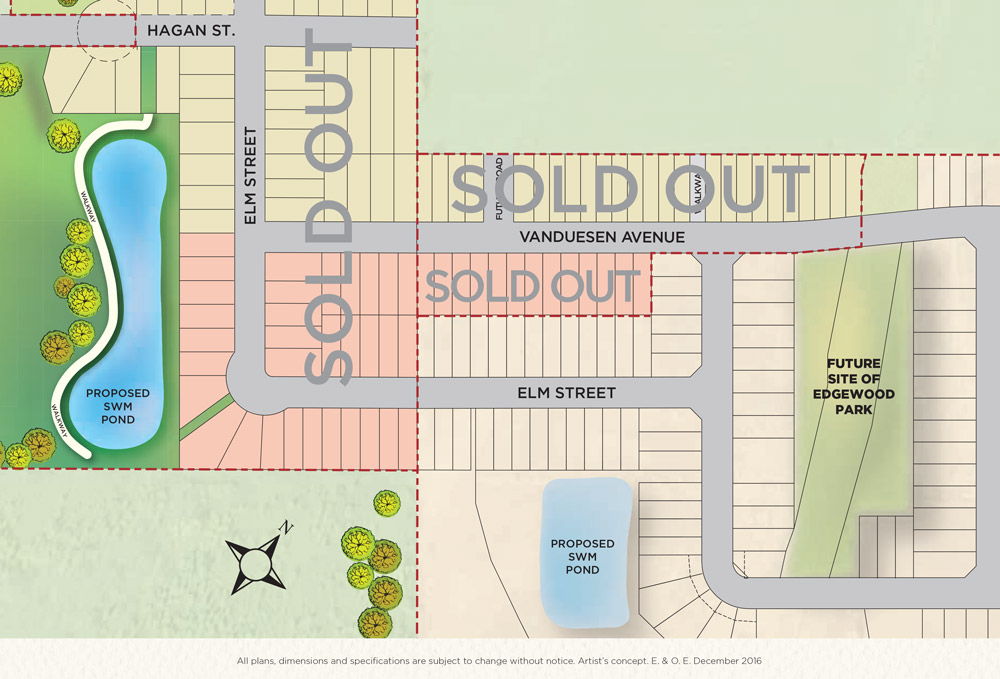 Site plan for Edgewood Greens in Dundalk, Ontario