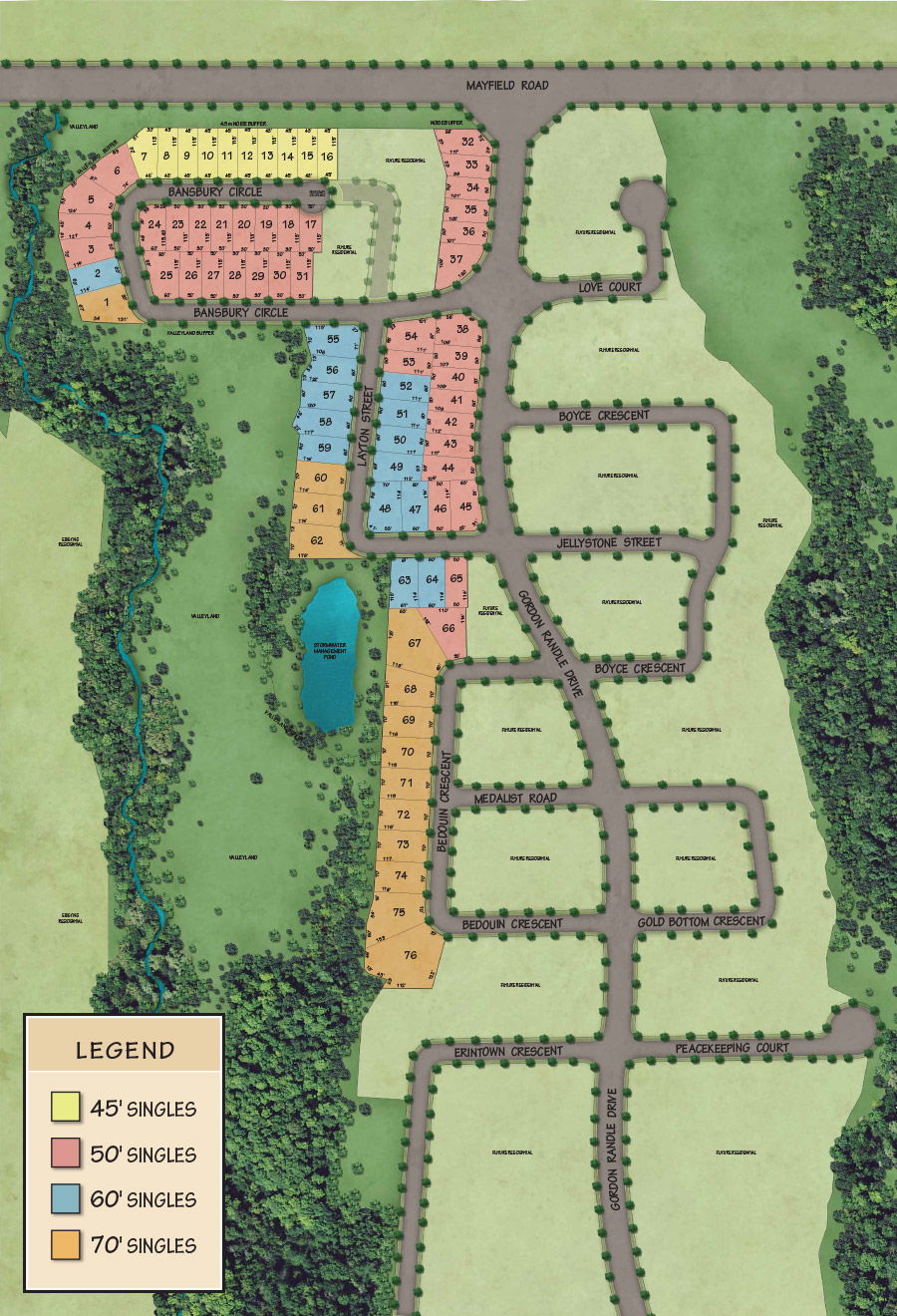 Site plan for Vales of Humber (RB) in Brampton, Ontario