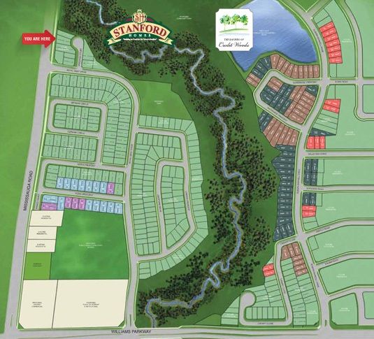 Site plan for Credit Woods in Mississauga, Ontario