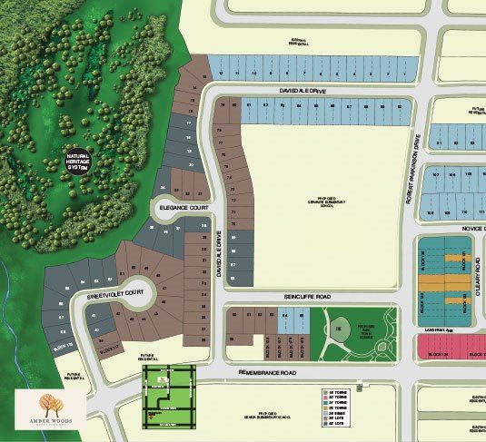 Site plan for Amber Woods in Brampton, Ontario