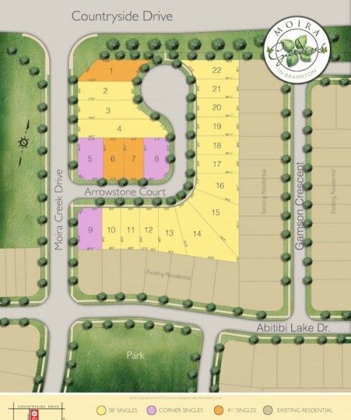 Site plan for Moira Gardens in Brampton, Ontario