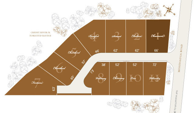 Site plan for Mont Palais in Mississauga, Ontario