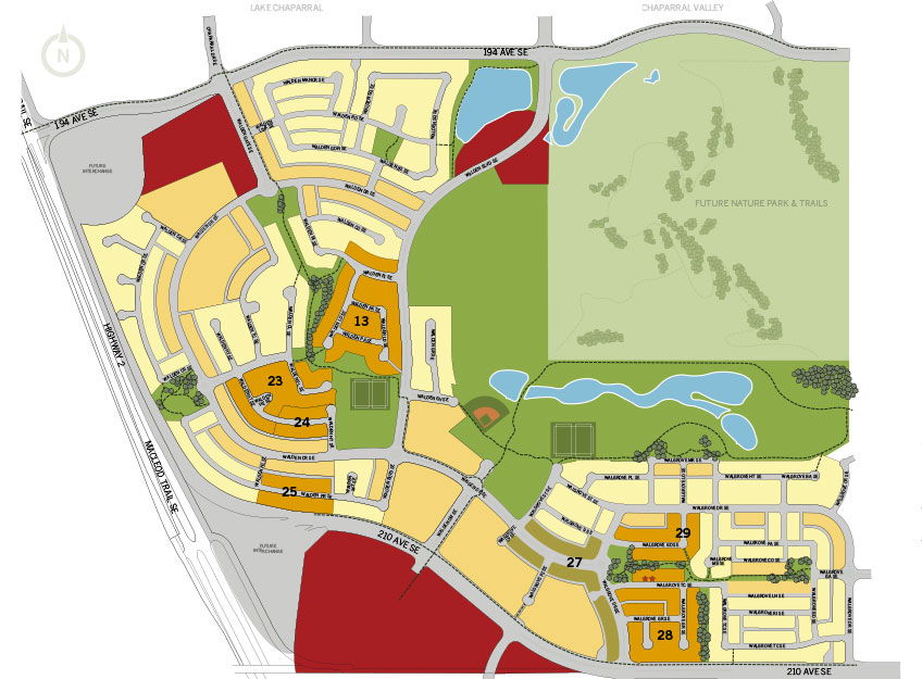 Site plan for Walden in Walden, Alberta