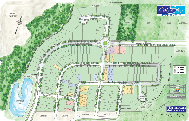 Site plan for Blue Sky in Whitchurch-Stouffville, Ontario