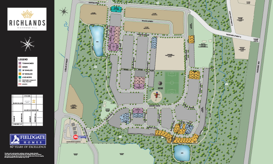 Site plan for Richlands in Richmond Hill, Ontario