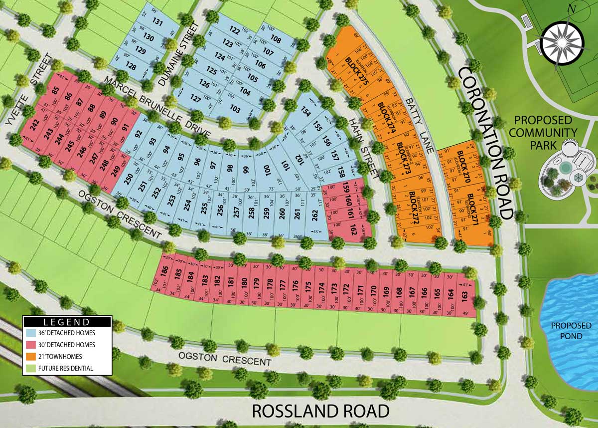 Site plan for Whitby Meadows (Pa) in Whitby, Ontario