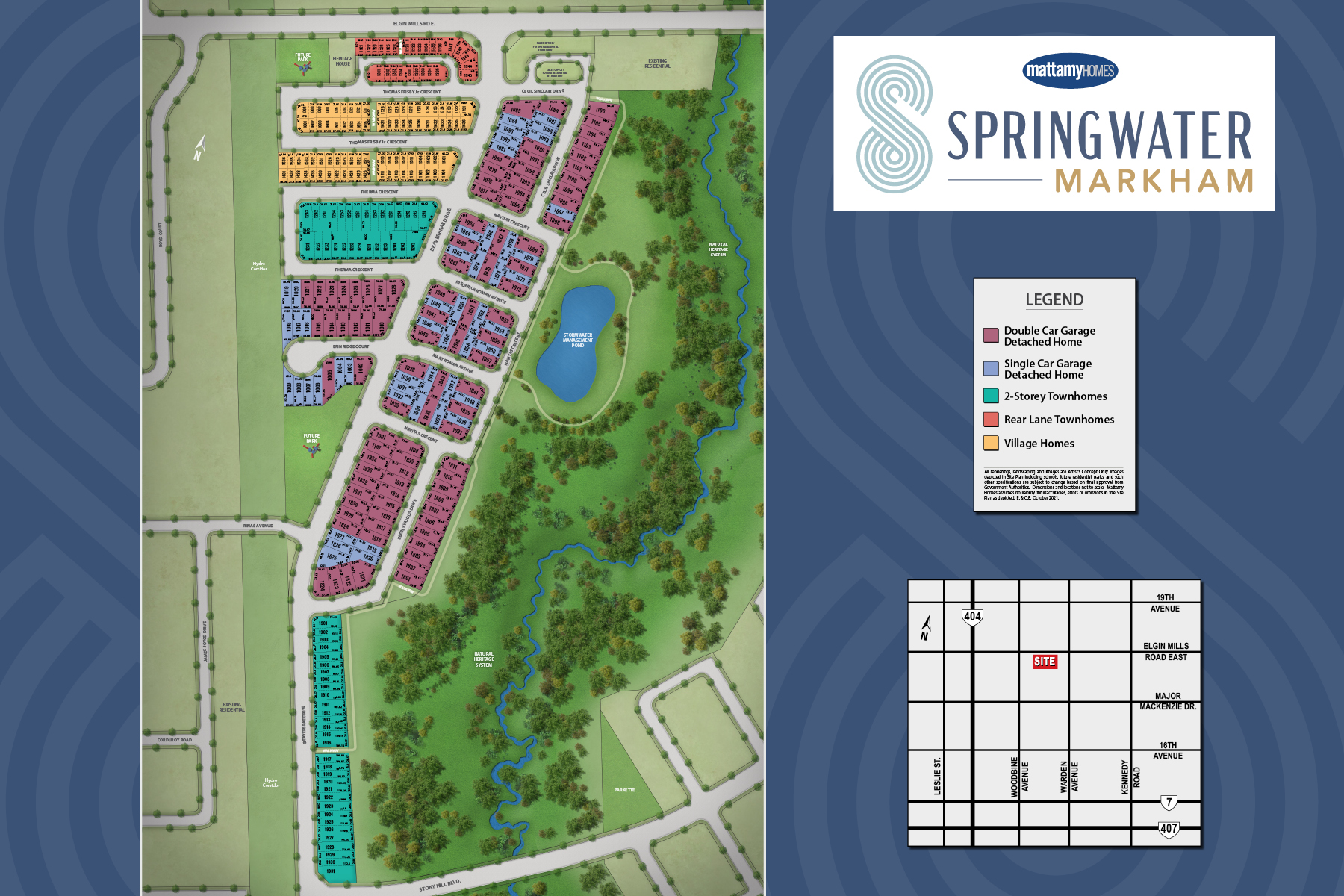 Site plan for Springwater in Markham, Ontario