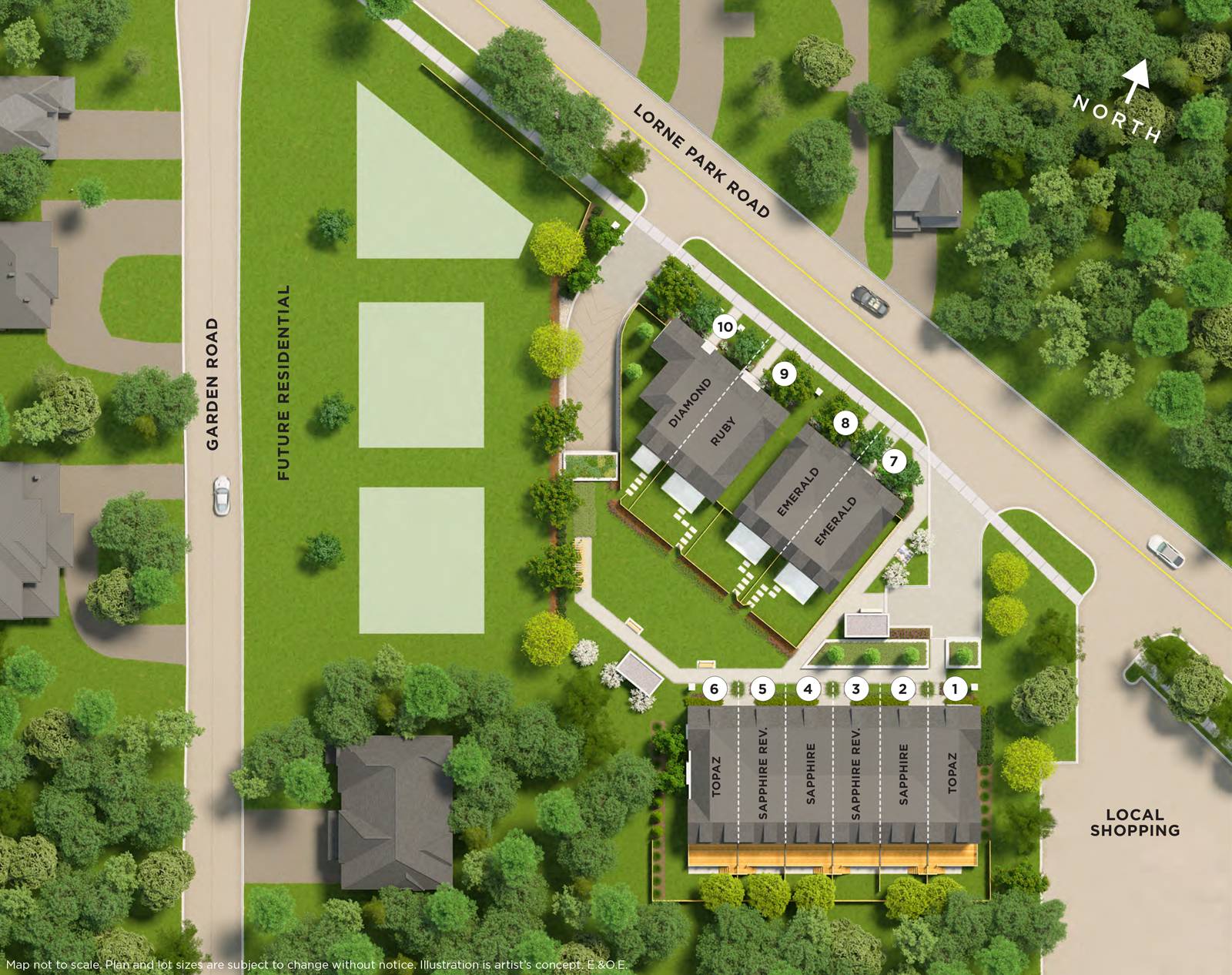 Site plan for Lorne Park Place in Mississauga, Ontario