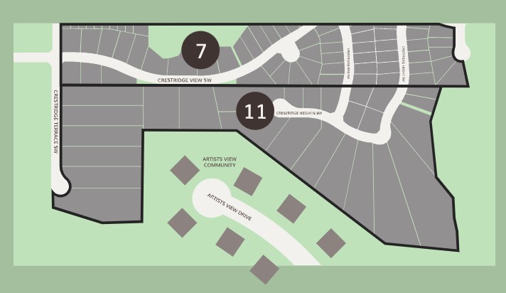 Site plan for Crestmont View in Calgary, Alberta