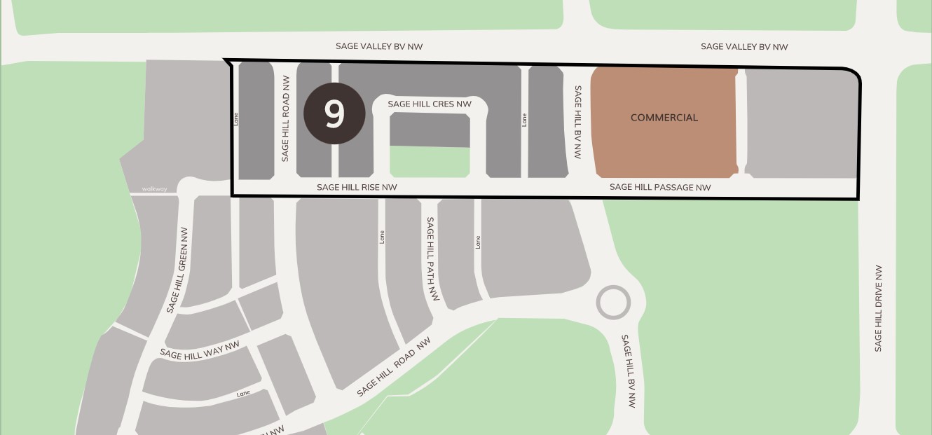 Site plan for Sage Hill Crest in Calgary, Ontario