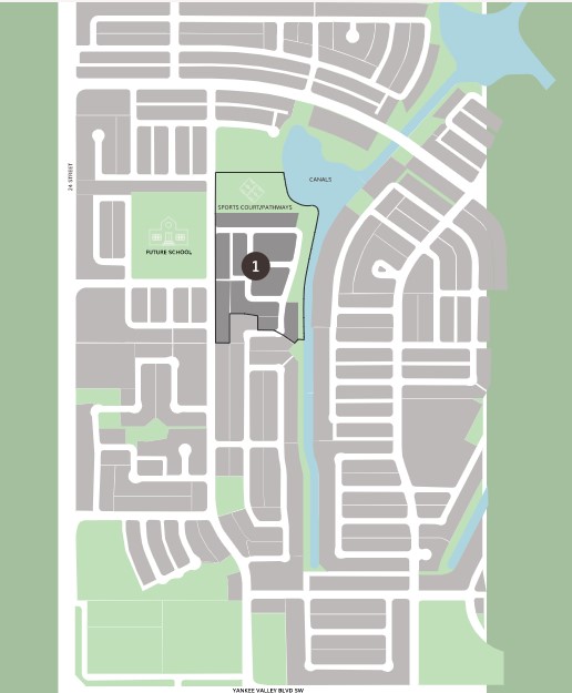 Site plan for Bayview in Airdrie, Alberta