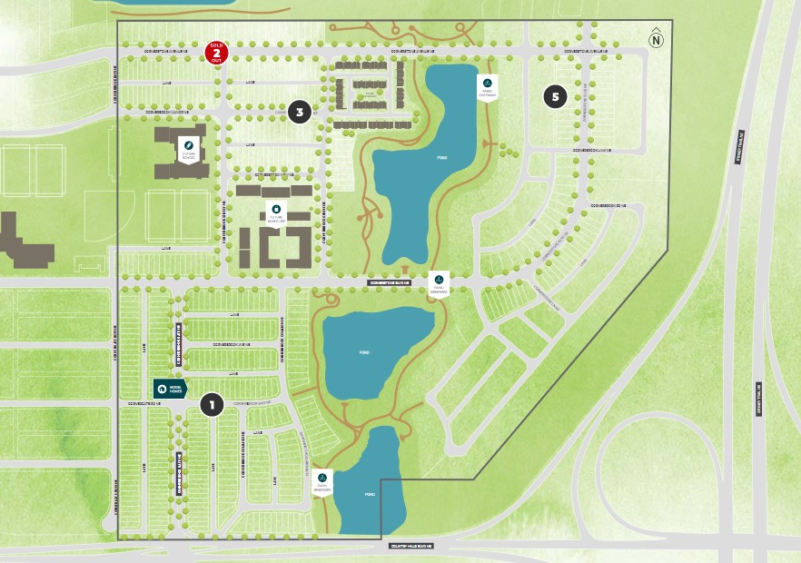 Site plan for Cornerbrook in Calgary, Ontario