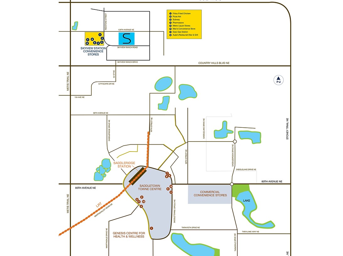 Site plan for Skyview Landing in Calgary, Alberta