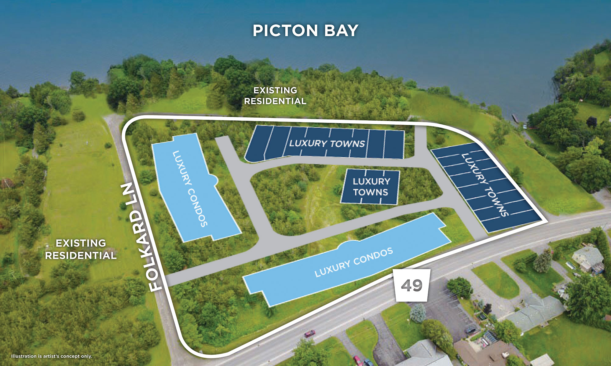 Site plan for Picton Views in Picton, Ontario