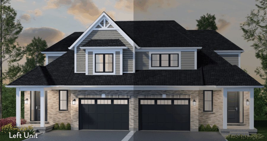 Semi-detached bungaloft condos in Elora