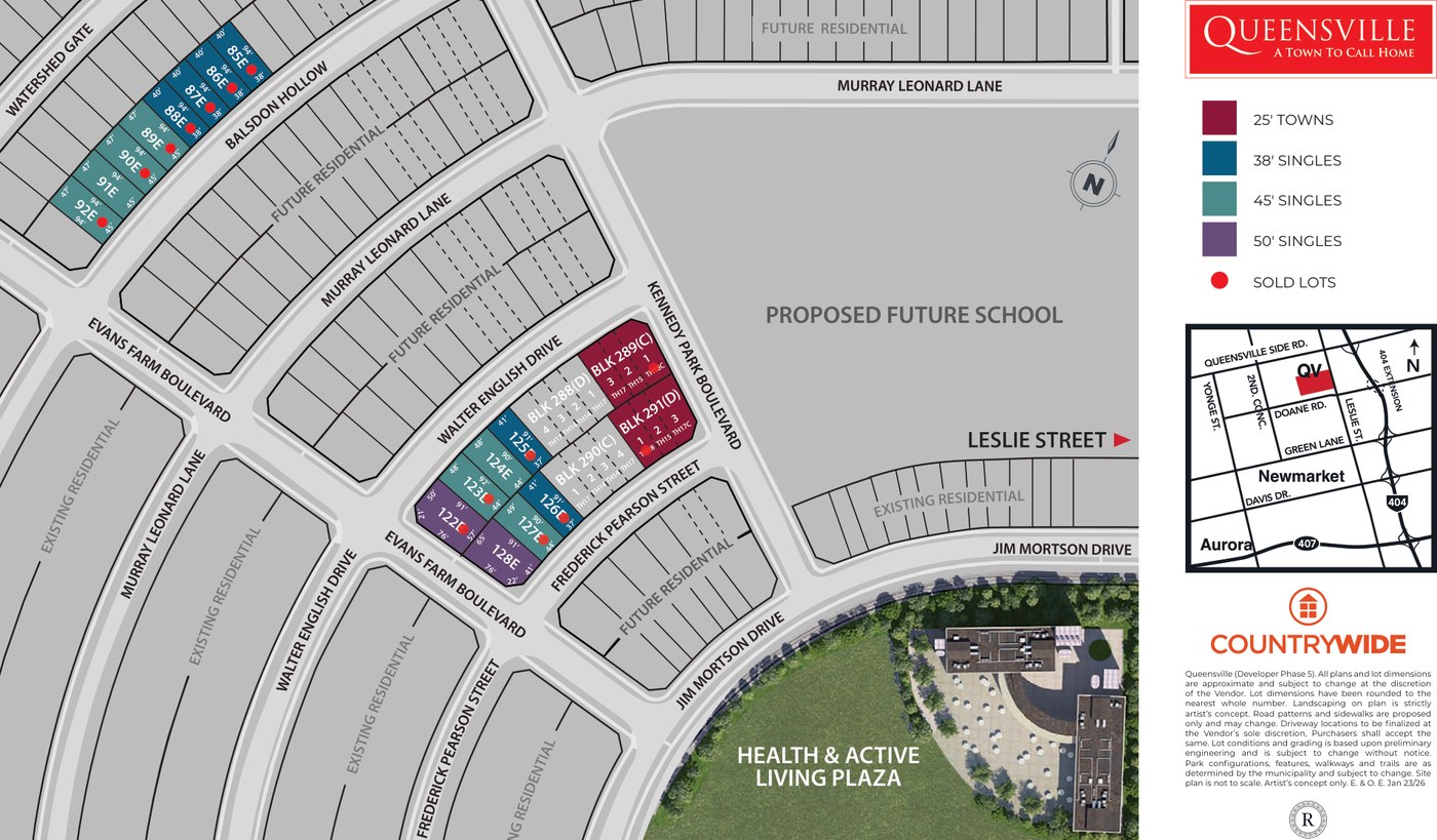 Site plan for Queensville (CW) in East Gwillimbury, ON
