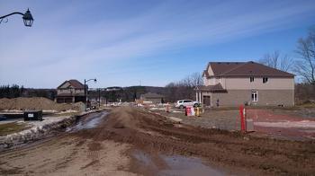 Some mud at the corner of Jolliffe and Sammon