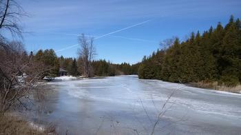 The river is very nice but frozen today!